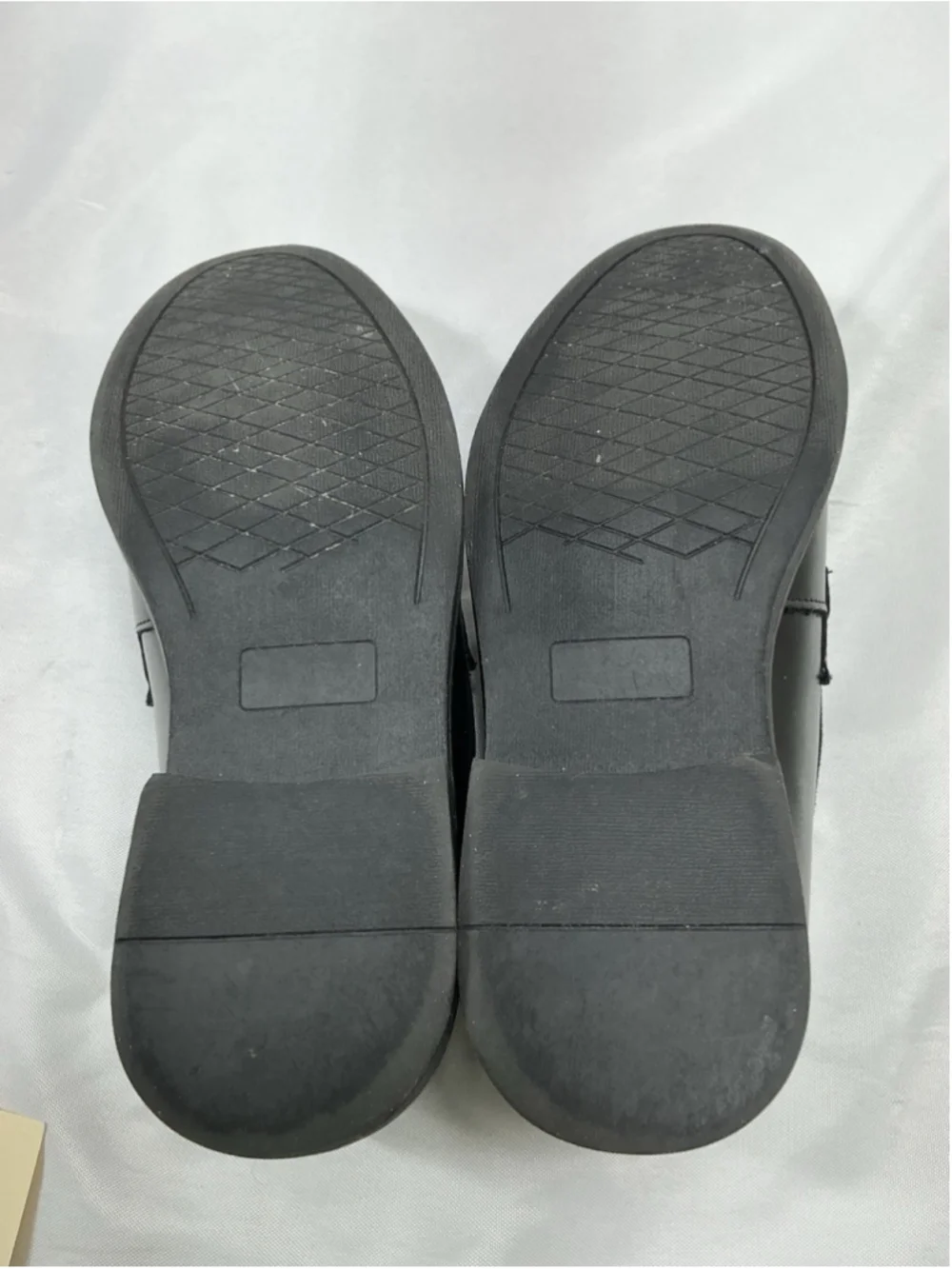 Boys Excellent Bruno Marc Slip On Dress Loafer Size 5 Black Block Heel